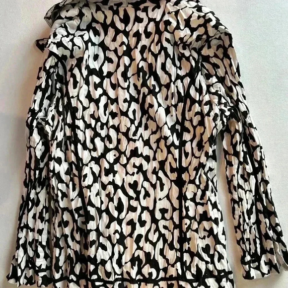 Alberto Makali Black & White button down jacket Size M - Picture 9 of 10